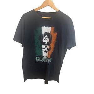 Zero FoxTrot Shirt Mens XL Black Irish Afterlife Club St. Patty's Slainte Skull
